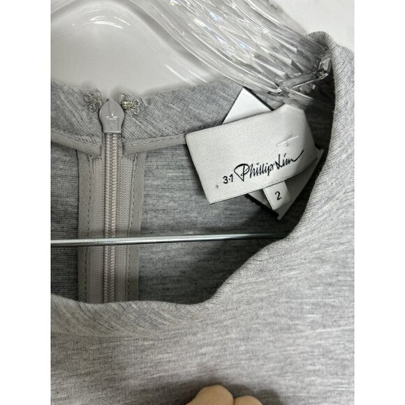 Phillip Lim 3.1 Black Long Sleeve Top w Stretch/Blouse Peplum Size 2 EUC…​​​ - Picture 3 of 7